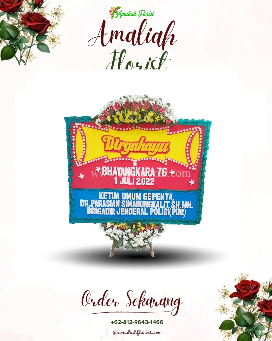 Papan Bunga HUT Ulang Tahun Ninia